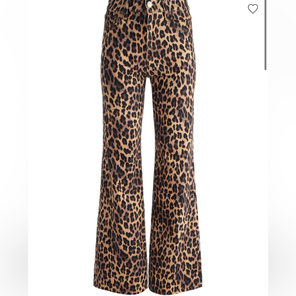 Leopard Print Flared Pants